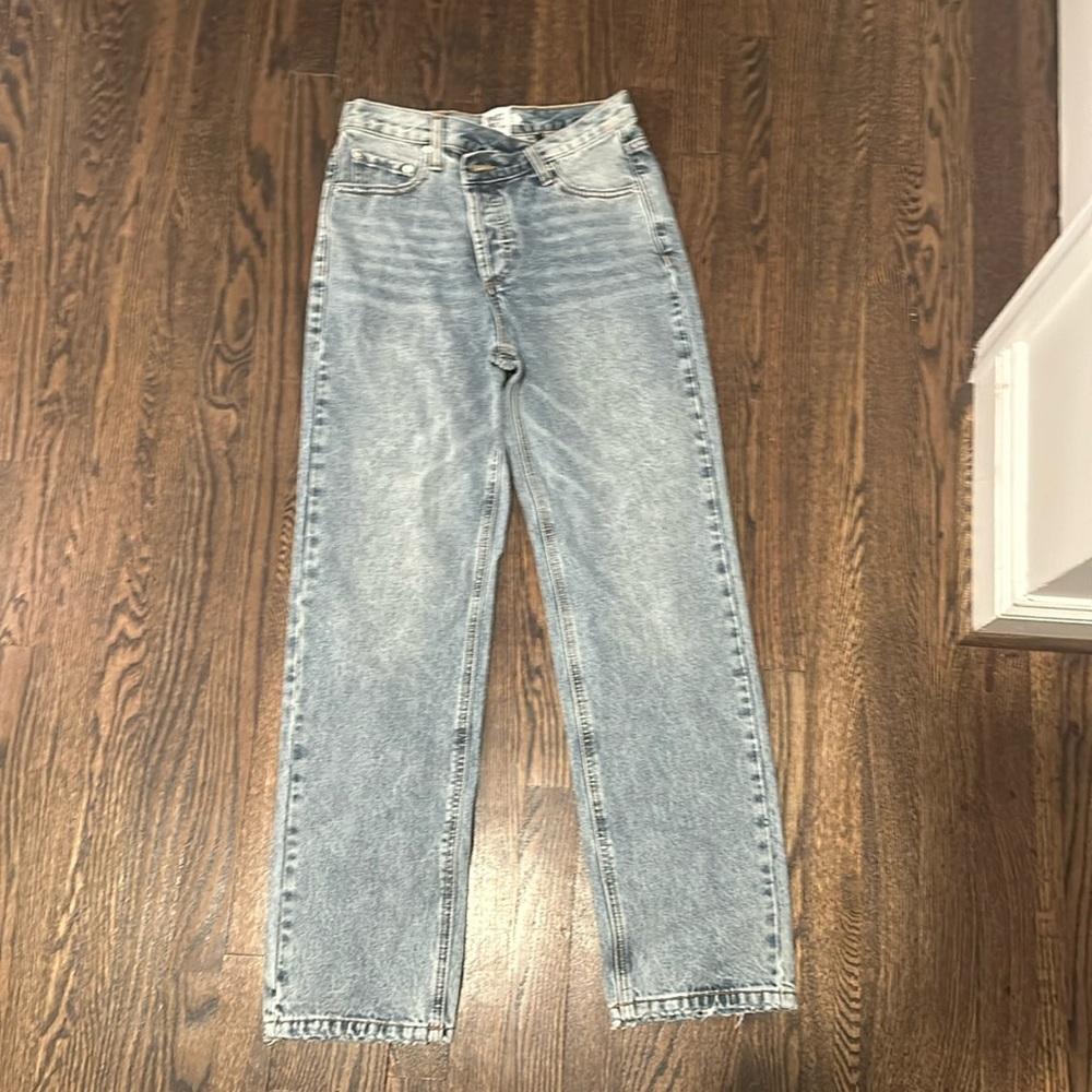 Princess Polly Asymmetric Straight Leg Jean
